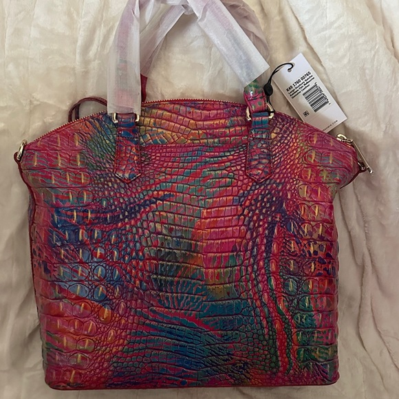 NWT Brahmin Large Duxbury Satchel Rainbow Fish Melbourne - Picture 3 of 4
